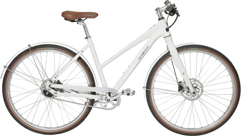 Velo de Ville V400 2024, vélo de ville aluminium à moyeu Alfine 8, vue de profil
