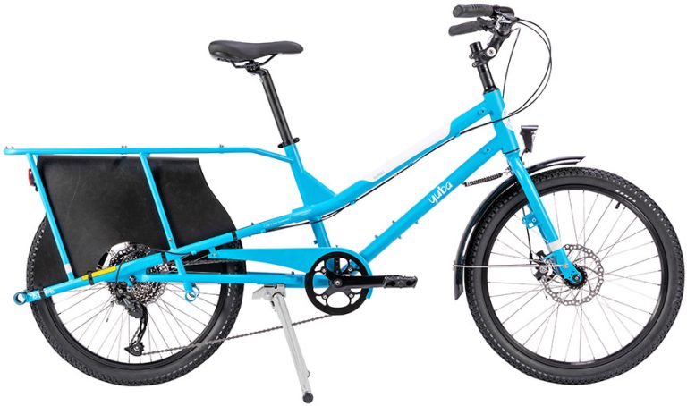Yuba Kombi, vélo cargo musculaire à cadre acier et roues de 24 pouces, vue de profil