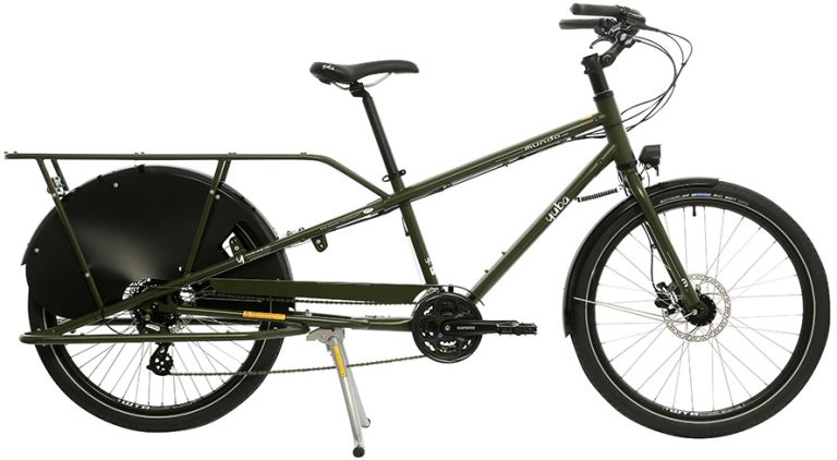Yuba Mundo Lux, vélo cargo longtail en acier à roues de 26 pouces, vue de profil