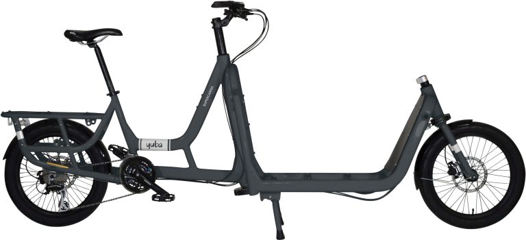 Yuba SuperCargo 2024, vélo cargo musculaire à roues de 20 pouces, vue de profil