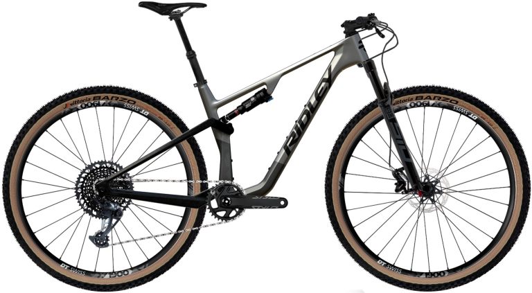Ridley Raft XC, VTT de cross-country tout-suspendu carbone en SRAM GX Eagle, vue de profil