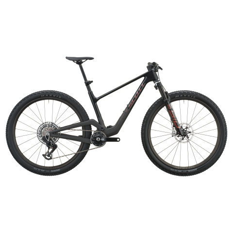 Scott Spark RC SL, VTT de cross-country tout-suspendu carbone haut de gamme, vue de profil