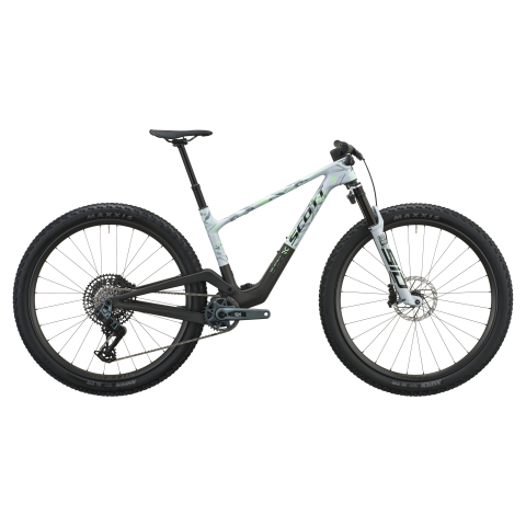 Scott Spark RC Team Issue, VTT de cross-country tout-suspendu carbone, vue de profil