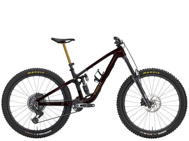 Trek Fuel LX 9.9 X0 AXS 2027, VTT tout-suspendu d’enduro à cadre et roues carbone, vue de profil