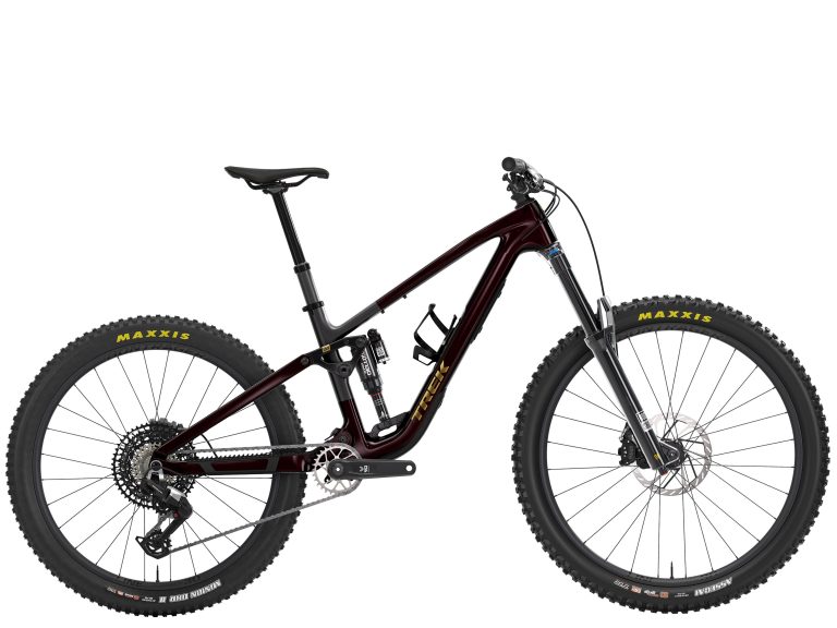 Trek Fuel MX 9.8 Eagle 90 2027, VTT tout-suspendu à roues mixtes et cadre carbone, vue de profil