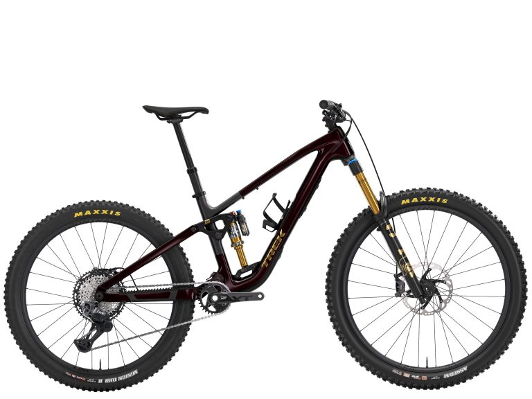 Trek Fuel MX 9.8 XT Di2 2027, VTT tout-suspendu all-mountain à cadre carbone, vue de profil