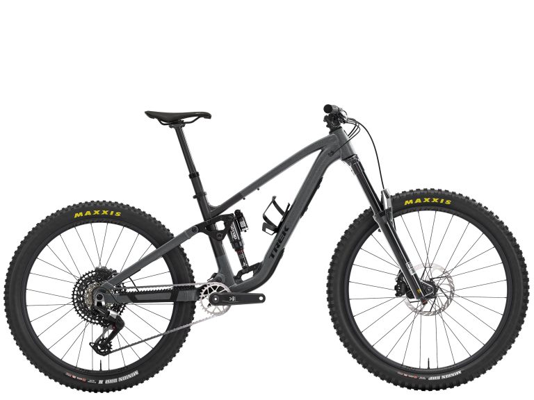 Trek Fuel MX 9 Eagle 90 2027, VTT tout-suspendu à roues mixtes et cadre aluminium, vue de profil