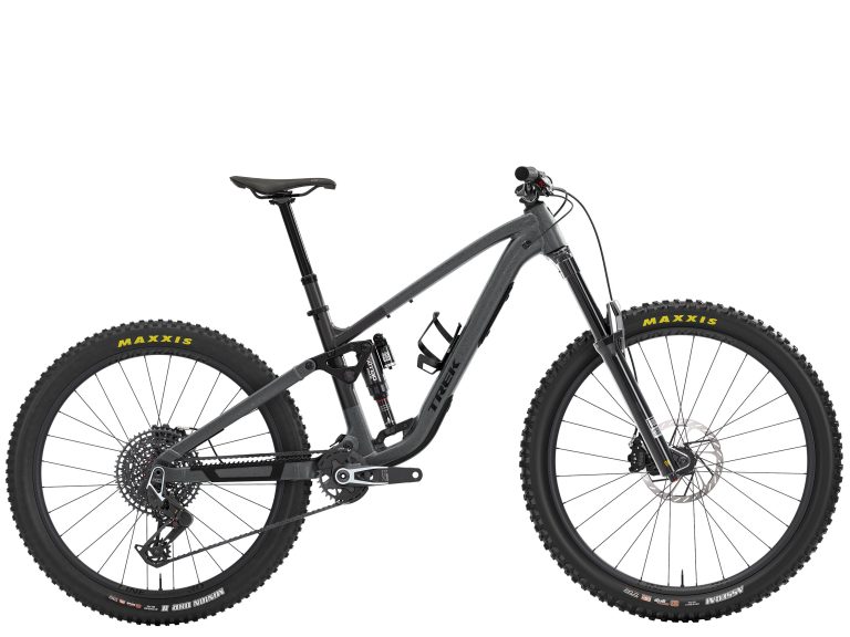 Trek Fuel MX 9 X0 AXS 2027, VTT tout-suspendu à roues mixtes et cadre aluminium, vue de profil